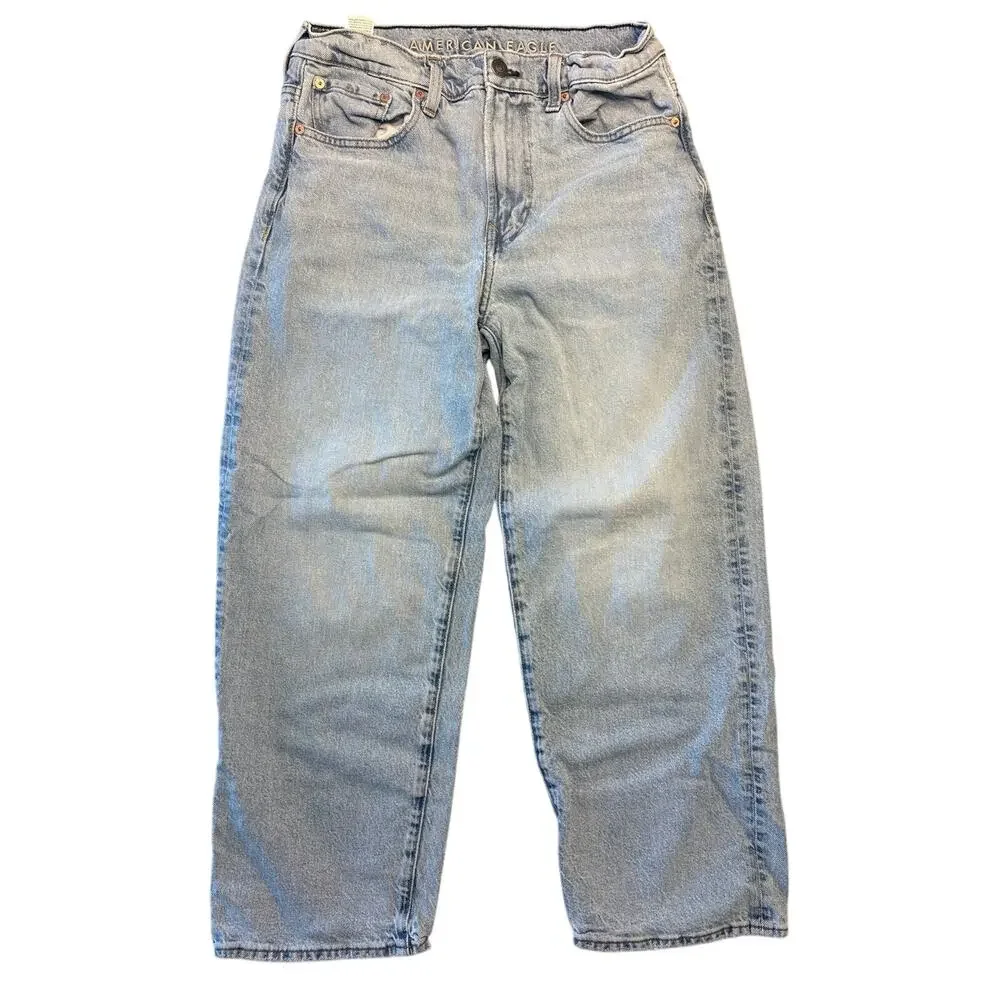 Men’s Jeans American Eagle 30x30 Light Wash Straight Baggy